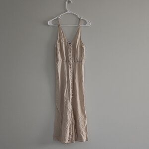 Beige Sleeveless Dress